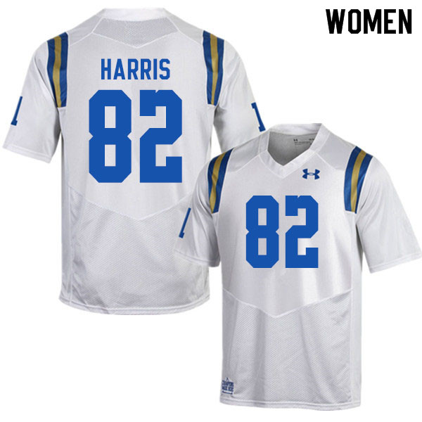 Women #82 Josh Harris UCLA Bruins College Football Jerseys Sale-White - Click Image to Close